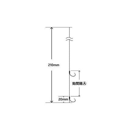 T1貫チラシナノムースコート2本ヤナギ仕掛 がまかつ