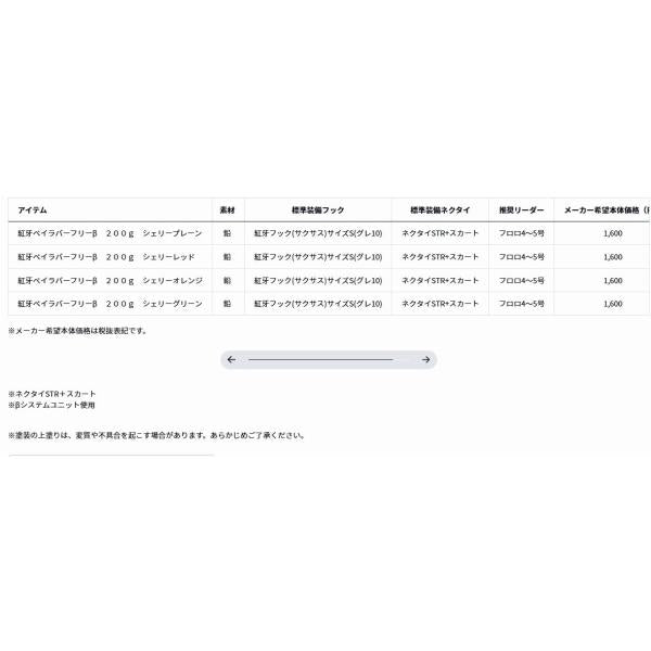 紅牙ベイラバーフリーβ 200ｇ ダイワ 秋の大感謝祭
