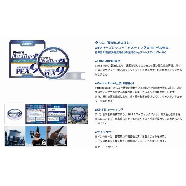 キャスティングPE MAXパワーX9ショアマスター200m VARIVAS