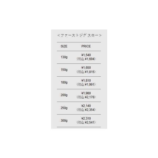 ファーストジグスロー180g FJSW-180 メジャークラフト 継続SALE