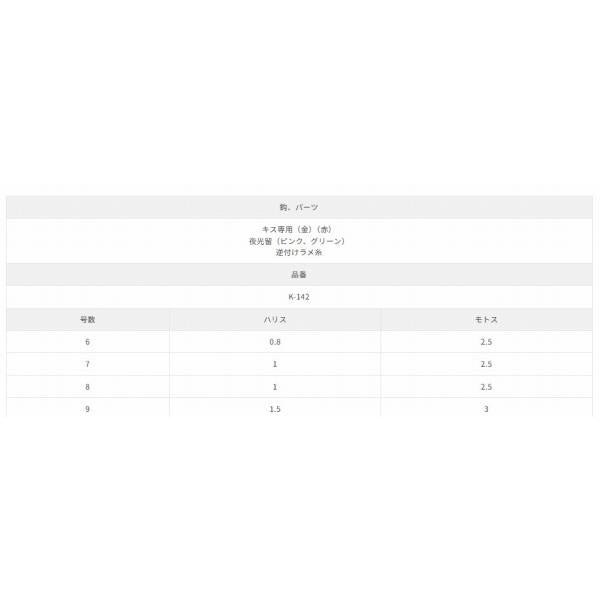 ジェットキス 2本鈎 6-0.8 K-142 ささめ