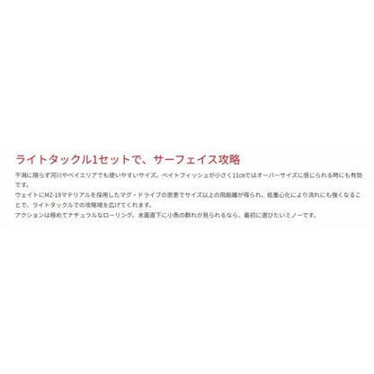 ZBLシステムミノー9F 703 アカキン ジップベイツ