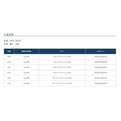 オーナー サンブロックグローブ ブラックフィッシュカモ オーナー