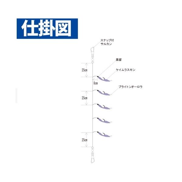 太ハリスサビキ　リアルシラス　HS417　3-2.5 ハヤブサ