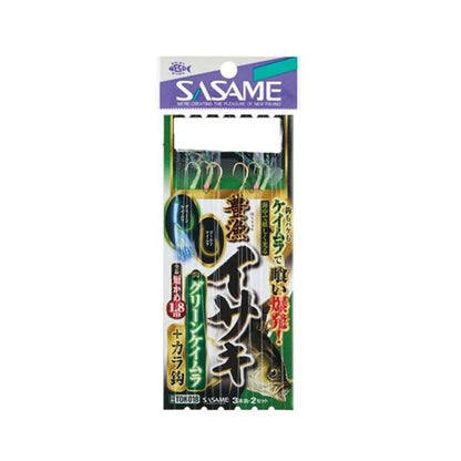 特選豊漁イサキ　グリーンケイムラ　カラ針　3-3.5 ささめ