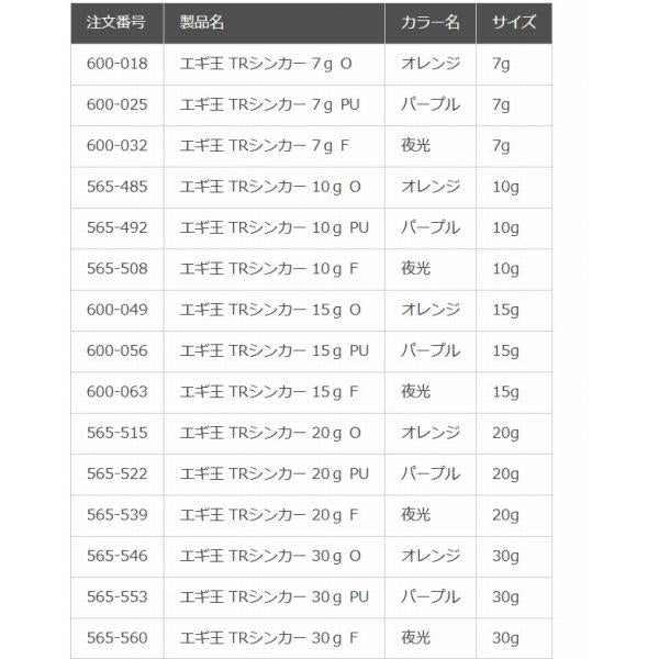 エギ王 TRシンカー 10g ヤマリア 継続SALE