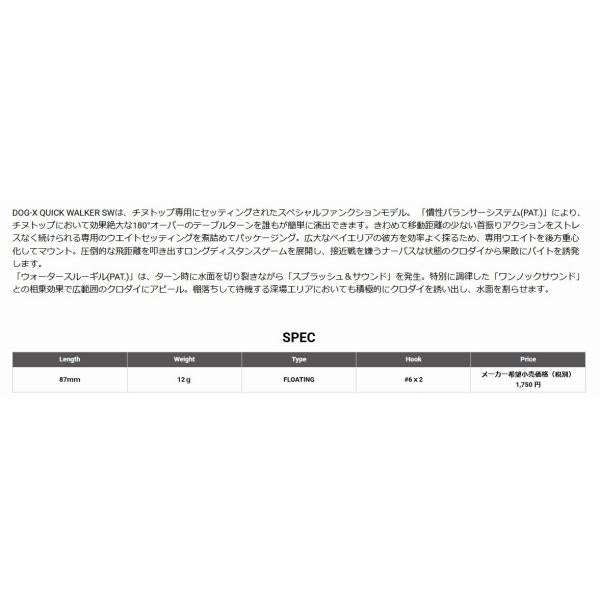 ドッグXクイックウォーカーSW メガバス