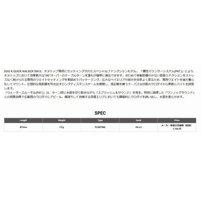 ドッグXクイックウォーカーSW メガバス
