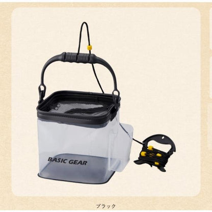 ベーシッククリアバケツ 9L ブラック