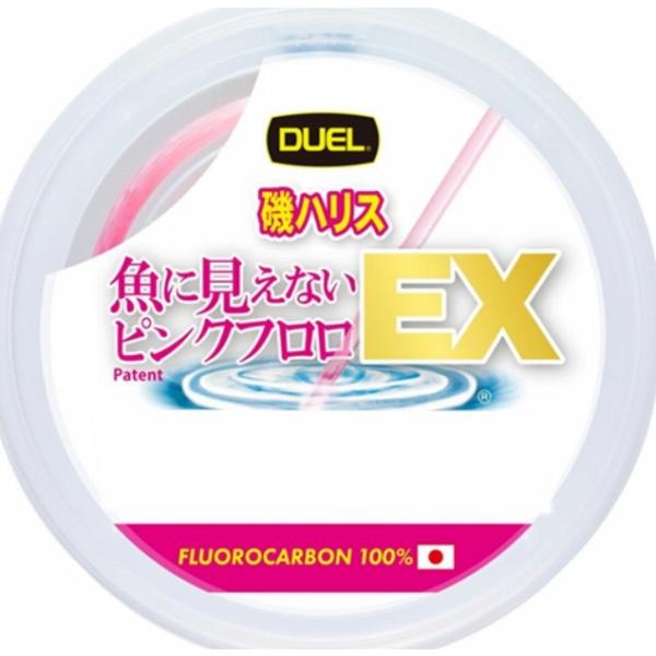 魚に見えないピンクフロロ EX 磯ハリス 50m 1.75号 ステルスピンク DUEL