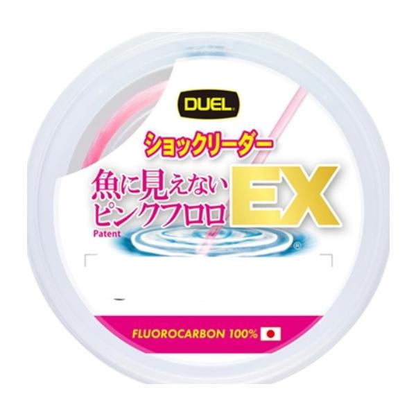 魚に見えないピンクフロロ EX ショックリーダー 30m 4lb ステルスピンク DUEL