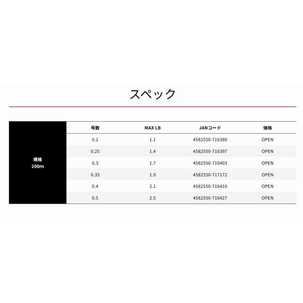 S-PET AJING 200m 0.25号 1.4LB 失透グリーン XBRAID
